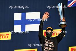 Race winner Lewis Hamilton (GBR) Mercedes AMG F1 celebrates on the podium. 13.09.2020. Formula 1 World Championship, Rd 9, Tuscan Grand Prix, Mugello, Italy, Race Day.