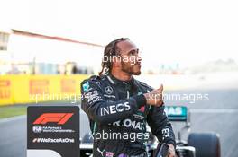 Race winner Lewis Hamilton (GBR) Mercedes AMG F1 W11 celebrates in parc ferme. 13.09.2020. Formula 1 World Championship, Rd 9, Tuscan Grand Prix, Mugello, Italy, Race Day.