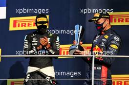Alexander Albon (THA) Red Bull Racing celebrates his third position on the podium. 13.09.2020. Formula 1 World Championship, Rd 9, Tuscan Grand Prix, Mugello, Italy, Race Day.