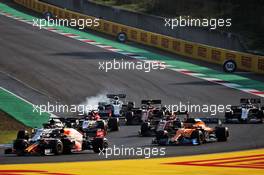 George Russell (GBR) Williams Racing FW43 locks up under braking at the restart of the race. 13.09.2020. Formula 1 World Championship, Rd 9, Tuscan Grand Prix, Mugello, Italy, Race Day.
