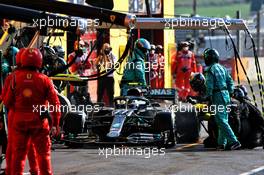 Valtteri Bottas (FIN) Mercedes AMG F1 W11 makes a pit stop. 13.09.2020. Formula 1 World Championship, Rd 9, Tuscan Grand Prix, Mugello, Italy, Race Day.