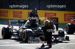 Pole sitter Lewis Hamilton (GBR) Mercedes AMG F1 W11 in qualifying parc ferme. 12.09.2020. Formula 1 World Championship, Rd 9, Tuscan Grand Prix, Mugello, Italy, Qualifying Day.