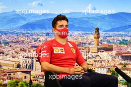 Charles Leclerc (MON) Ferrari in the FIA Press Conference. 10.09.2020. Formula 1 World Championship, Rd 9, Tuscan Grand Prix, Mugello, Italy, Preparation Day.