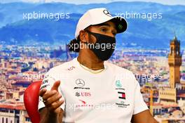 Lewis Hamilton (GBR) Mercedes AMG F1 in the FIA Press Conference. 10.09.2020. Formula 1 World Championship, Rd 9, Tuscan Grand Prix, Mugello, Italy, Preparation Day.
