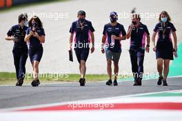 Sergio Perez (MEX) Racing Point F1 Team walks the circuit with the team. 10.09.2020. Formula 1 World Championship, Rd 9, Tuscan Grand Prix, Mugello, Italy, Preparation Day.