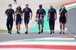Sergio Perez (MEX) Racing Point F1 Team walks the circuit with the team. 10.09.2020. Formula 1 World Championship, Rd 9, Tuscan Grand Prix, Mugello, Italy, Preparation Day.