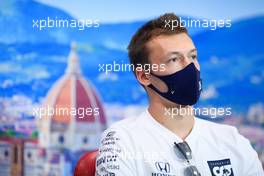 Daniil Kvyat (RUS) AlphaTauri in the FIA Press Conference. 10.09.2020. Formula 1 World Championship, Rd 9, Tuscan Grand Prix, Mugello, Italy, Preparation Day.