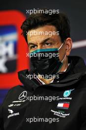 Toto Wolff (GER) Mercedes AMG F1 Shareholder and Executive Director in the FIA Press Conference. 13.11.2020 Formula 1 World Championship, Rd 14, Turkish Grand Prix, Istanbul, Turkey, Practice Day.