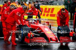 Sebastian Vettel (GER) Ferrari SF1000 on the grid. 15.11.2020. Formula 1 World Championship, Rd 14, Turkish Grand Prix, Istanbul, Turkey, Race Day.