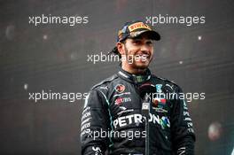 Race winner and World Champion Lewis Hamilton (GBR) Mercedes AMG F1 on the podium. 15.11.2020. Formula 1 World Championship, Rd 14, Turkish Grand Prix, Istanbul, Turkey, Race Day.