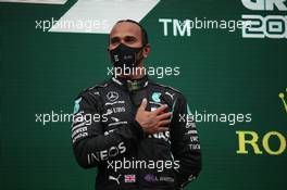 Race winner Lewis Hamilton (GBR) Mercedes AMG F1 celebrates winning his seventh World Championship.  15.11.2020. Formula 1 World Championship, Rd 14, Turkish Grand Prix, Istanbul, Turkey, Race Day.