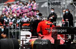 Sebastian Vettel (GER) Ferrari SF1000 in parc ferme. 15.11.2020. Formula 1 World Championship, Rd 14, Turkish Grand Prix, Istanbul, Turkey, Race Day.