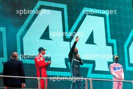 The podium (L to R): Sebastian Vettel (GER) Ferrari, third; Lewis Hamilton (GBR) Mercedes AMG F1, race winner and World Champion; Sergio Perez (MEX) Racing Point F1 Team, second. 15.11.2020. Formula 1 World Championship, Rd 14, Turkish Grand Prix, Istanbul, Turkey, Race Day.