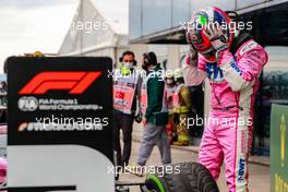 Sergio Perez (MEX) Racing Point F1 Team celebrates his second position in parc ferme. 15.11.2020. Formula 1 World Championship, Rd 14, Turkish Grand Prix, Istanbul, Turkey, Race Day.