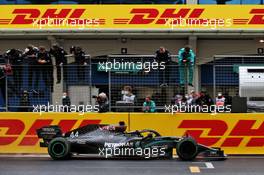 Race winner Lewis Hamilton (GBR) Mercedes AMG F1 W11 celebrates winning his seventh World Championship at the end of the race. 15.11.2020. Formula 1 World Championship, Rd 14, Turkish Grand Prix, Istanbul, Turkey, Race Day.
