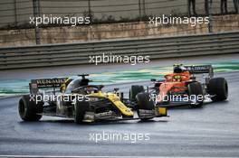 Daniel Ricciardo (AUS) Renault F1 Team RS20 and Lando Norris (GBR) McLaren MCL35 battle for position. 15.11.2020. Formula 1 World Championship, Rd 14, Turkish Grand Prix, Istanbul, Turkey, Race Day.