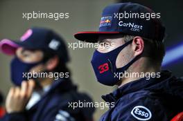 Max Verstappen (NLD) Red Bull Racing in the post qualifying FIA Press Conference. 14.11.2020. Formula 1 World Championship, Rd 14, Turkish Grand Prix, Istanbul, Turkey, Qualifying Day.
