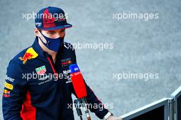 Max Verstappen (NLD) Red Bull Racing with the media. 12.11.2020. Formula 1 World Championship, Rd 14, Turkish Grand Prix, Istanbul, Turkey, Preparation Day.