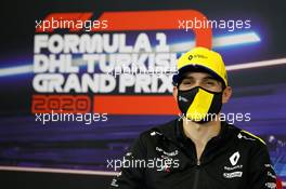 Esteban Ocon (FRA) Renault F1 Team in the FIA Press Conference. 12.11.2020. Formula 1 World Championship, Rd 14, Turkish Grand Prix, Istanbul, Turkey, Preparation Day.