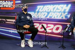 Pierre Gasly (FRA) AlphaTauri in the FIA Press Conference. 12.11.2020. Formula 1 World Championship, Rd 14, Turkish Grand Prix, Istanbul, Turkey, Preparation Day.