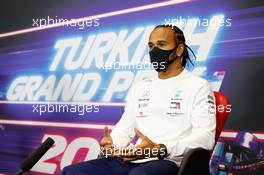 Lewis Hamilton (GBR) Mercedes AMG F1 in the FIA Press Conference. 12.11.2020. Formula 1 World Championship, Rd 14, Turkish Grand Prix, Istanbul, Turkey, Preparation Day.