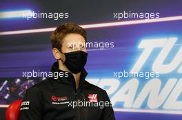 Romain Grosjean (FRA) Haas F1 Team in the FIA Press Conference. 12.11.2020. Formula 1 World Championship, Rd 14, Turkish Grand Prix, Istanbul, Turkey, Preparation Day.