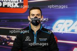 Nicholas Latifi (CDN) Williams Racing in the FIA Press Conference. 12.11.2020. Formula 1 World Championship, Rd 14, Turkish Grand Prix, Istanbul, Turkey, Preparation Day.