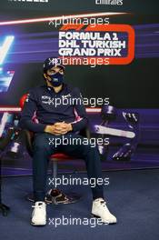 Lance Stroll (CDN) Racing Point F1 Team in the FIA Press Conference. 12.11.2020. Formula 1 World Championship, Rd 14, Turkish Grand Prix, Istanbul, Turkey, Preparation Day.
