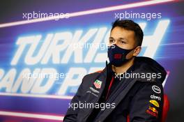 Alexander Albon (THA) Red Bull Racing in the FIA Press Conference. 12.11.2020. Formula 1 World Championship, Rd 14, Turkish Grand Prix, Istanbul, Turkey, Preparation Day.