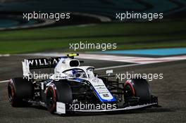 Nicholas Latifi (CDN) Williams Racing FW43. 11.12.2020. Formula 1 World Championship, Rd 17, Abu Dhabi Grand Prix, Yas Marina Circuit, Abu Dhabi, Practice Day.
