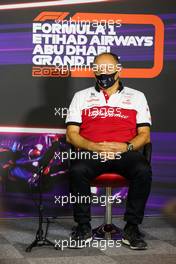 Frederic Vasseur (FRA) Alfa Romeo Racing Team Principal in the FIA Press Conference. 11.12.2020. Formula 1 World Championship, Rd 17, Abu Dhabi Grand Prix, Yas Marina Circuit, Abu Dhabi, Practice Day.