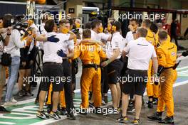 McLaren celebrates third position in the Constructors' Championship at the end of the race. 13.12.2020. Formula 1 World Championship, Rd 17, Abu Dhabi Grand Prix, Yas Marina Circuit, Abu Dhabi, Race Day.