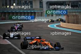 Carlos Sainz Jr (ESP) McLaren MCL35. 13.12.2020. Formula 1 World Championship, Rd 17, Abu Dhabi Grand Prix, Yas Marina Circuit, Abu Dhabi, Race Day.