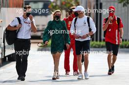 (L to R): Antti Vierula (FIN) Personal Trainer; Tiffany Cromwell (AUS) Professional Cyclist; Valtteri Bottas (FIN) Mercedes AMG F1. 12.12.2020. Formula 1 World Championship, Rd 17, Abu Dhabi Grand Prix, Yas Marina Circuit, Abu Dhabi, Qualifying Day.