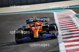 Lando Norris (GBR) McLaren MCL35. 12.12.2020. Formula 1 World Championship, Rd 17, Abu Dhabi Grand Prix, Yas Marina Circuit, Abu Dhabi, Qualifying Day.
