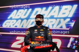 Max Verstappen (NLD) Red Bull Racing in the post qualifying FIA Press Conference. 12.12.2020. Formula 1 World Championship, Rd 17, Abu Dhabi Grand Prix, Yas Marina Circuit, Abu Dhabi, Qualifying Day.