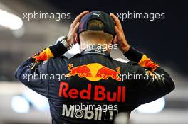 Max Verstappen (NLD) Red Bull Racing celebrates his pole position in qualifying parc ferme. 12.12.2020. Formula 1 World Championship, Rd 17, Abu Dhabi Grand Prix, Yas Marina Circuit, Abu Dhabi, Qualifying Day.