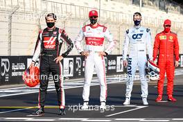Pietro Fittipaldi (BRA) Haas F1 Team at the drivers' end of season group photograph. 13.12.2020. Formula 1 World Championship, Rd 17, Abu Dhabi Grand Prix, Yas Marina Circuit, Abu Dhabi, Race Day.