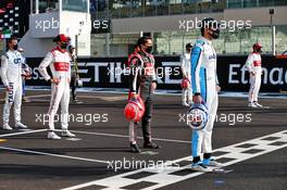Nicholas Latifi (CDN) Williams Racing at the drivers' end of season group photograph. 13.12.2020. Formula 1 World Championship, Rd 17, Abu Dhabi Grand Prix, Yas Marina Circuit, Abu Dhabi, Race Day.