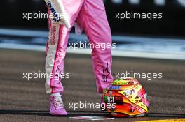 The helmet of Sergio Perez (MEX) Racing Point F1 Team. 13.12.2020. Formula 1 World Championship, Rd 17, Abu Dhabi Grand Prix, Yas Marina Circuit, Abu Dhabi, Race Day.