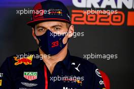 Max Verstappen (NLD) Red Bull Racing in the FIA Press Conference. 10.12.2020. Formula 1 World Championship, Rd 17, Abu Dhabi Grand Prix, Yas Marina Circuit, Abu Dhabi, Preparation Day.