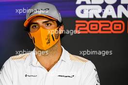 Carlos Sainz Jr (ESP) McLaren in the FIA Press Conference. 10.12.2020. Formula 1 World Championship, Rd 17, Abu Dhabi Grand Prix, Yas Marina Circuit, Abu Dhabi, Preparation Day.