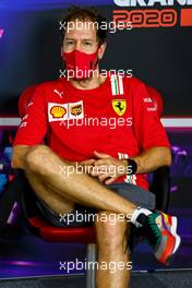 Sebastian Vettel (GER) Ferrari in the FIA Press Conference. 10.12.2020. Formula 1 World Championship, Rd 17, Abu Dhabi Grand Prix, Yas Marina Circuit, Abu Dhabi, Preparation Day.