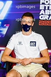 Daniil Kvyat (RUS) AlphaTauri in the FIA Press Conference. 10.12.2020. Formula 1 World Championship, Rd 17, Abu Dhabi Grand Prix, Yas Marina Circuit, Abu Dhabi, Preparation Day.