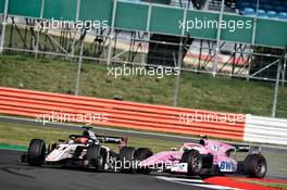 Marcus Armstrong (NZL) ART and Giuliano Alesi (ITA) HWA RACELAB battle for position.                                08.08.2020. FIA Formula 2 Championship, Rd 5, Silverstone, England, Saturday.