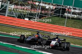 Nikita Mazepin (RUS) Hitech and Louis Deletraz (SUI) Charouz Racing System battle for position.                                08.08.2020. FIA Formula 2 Championship, Rd 5, Silverstone, England, Saturday.