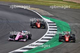 Artem Markelov (RUS) HWA RACELAB and Felipe Drugovich (BRA) MP Motorsport running wide. 09.08.2020. FIA Formula 2 Championship, Rd 5, Silverstone, England, Sunday.