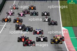 The start of the race. 04.07.2020. FIA Formula 2 Championship, Rd 1, Spielberg, Austria, Saturday.