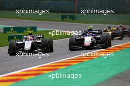 Luca Ghiotto (ITA) Hitech and Pedro Piquet (BRA) Charouz Racing System. 29.08.2020. Formula 2 Championship, Rd 7, Spa-Francorchamps, Belgium, Saturday.