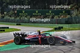 Pedro Piquet (BRA) Charouz Racing System locks up under braking. 30.08.2020. Formula 2 Championship, Rd 7, Spa-Francorchamps, Belgium, Sunday.